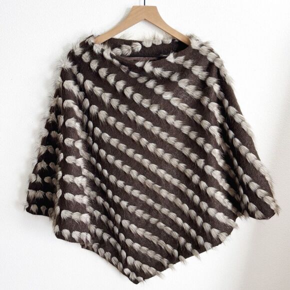 INC International Concepts Sweater Womens Large Brown Goblin Gremlin Dark Fairy - Picture 2 of 13